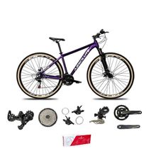 Bicicleta Aro 29 Absolute Nero 5 Alumínio 2x9 Freios Hidráulicos K7 Garfo Com Trava 18v Mtb Roxo Tam: 17