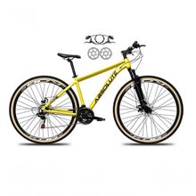 Bicicleta Aro 29 Absolute Nero 5 Alumínio Freio Hidráulico 24v Garfo Suspensão Mtb amarelo Tam: 17