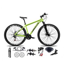 Bicicleta Aro 29 Absolute Nero 5 Alumínio 24v Câmbios Shimano K7 Freio Hidráulico Garfo Comtrava Verde Tam: 19