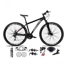 Bicicleta Aro 29 Absolute Nero 5 Alumínio 24v Câmbios Shimano K7 Freio Hidráulico Garfo Comtrava preto Tam: 19