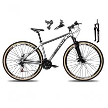 Bicicleta Aro 29 Absolute Nero 5 Câmbios Shimano 24v Alumínio Garfo Com Trava Mountain Bike cinza Tam: 13.8