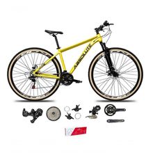 Bicicleta Aro 29 Absolute Nero 5 Alumínio 2x9 Freios Hidráulicos K7 Garfo Com Trava 18v Mtb amarelo Tam: 21