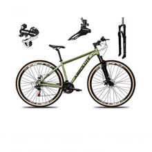 Bicicleta Aro 29 Absolute Nero 5 Câmbio Shimano 24v Acera K7 Garfo Com Trava Freio A Disco oliva Tam: 19