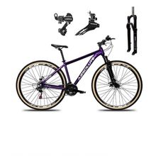 Bicicleta Aro 29 Absolute Nero 5 Câmbios Shimano 24v Alumínio Garfo Com Trava Mountain Bike Roxo Tam: 13.8