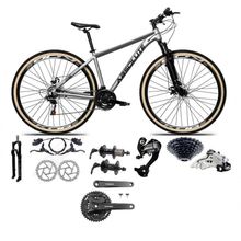Bicicleta Aro 29 Absolute Nero 5 Câmbios Shimano Altus 27v Freios Hidráulico Garfo C-trava cinza Tam: 19