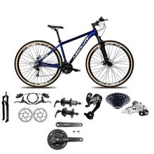 Bicicleta Aro 29 Absolute Nero 5 Câmbios Shimano Altus 27v Freios Hidráulico Garfo C-trava Azul Tam: 17