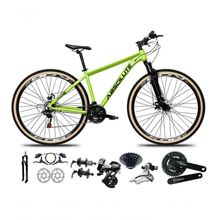 Bicicleta Aro 29 Absolute Nero 5 Câmbios Shimano Altus 24v Freio Hidráulico Garfo C-trava Verde Tam: 21