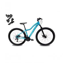 Bicicleta Aro 29 Absolute Hera Feminina 21v Cambios Shimano Freio A Disco Mtb Alumínio Azul Tam: 17