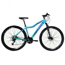Bicicleta Aro 29 Absolute Hera Feminina 24v Freio A Disco Garfo Suspensão Mtb Alumínio Azul-Verde Tam: 15