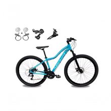 Bicicleta Aro 29 Absolute Hera Feminina 21v Cambios Shimano Freio Hidraulico Mtb Alumínio Azul Tam: 15