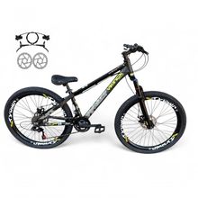 Bicicleta Aro 26 Vikingx Tuff Freio Hidráulico 21v Freeride Rodas Vmaxx Suspensão Pneu Flame preto X30