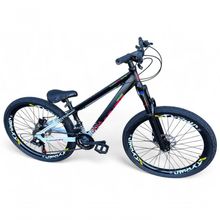 Bicicleta Aro 26 Vikingx Tuff Freeride 21v Aro Vmaxx Freio A Disco Garfo Suspensão Pneu Flame preto-branco X44