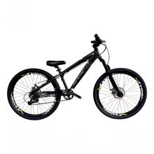Bicicleta Aro 26 Gta Rebel Freeride Downhill Single 7v Rodas Vmaxx Freio A Disco Pneu Flame Preto preto