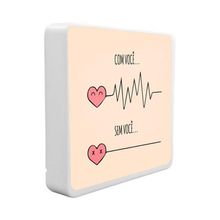 Luminária Box Slim Com Você, Sem Você Usb