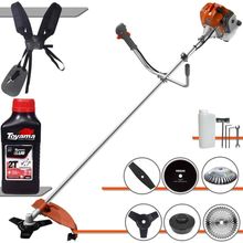 Roçadeira Tekna + Faca 2p 3p 40d 80d + Escova + óleo Toyama