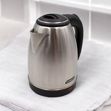 Chaleira Elétrica 1,8L Em Inox Escovado 220V 1500w Rápida Fervura