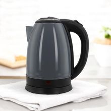 Chaleira Elétrica 1,8L Em Inox Cinza 220V 1500w Rápida Fervura