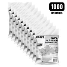 Kit 1000 Luvas Plásticas Descartáveis Hdpe Nobre Tamanho único Ambidestras