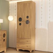 Guarda-roupa Infantil 62cm 2 Portas Com Vidro E 2 Gavetas Suspiro Multimóveis MP4456 Madeirado