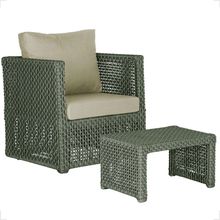 Mesa E 1 Poltrona Madri Corda Náutica Estofado 7 Trama Verde