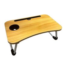 Mesa de Apoio Dobrável Multifuncional Bandeja Mdf Marrom Escuro