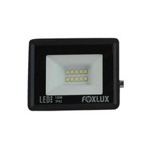 Refletor Led 10w 3000k Bivolt - Corpo Alumínio - Vidro Temperado - Ip65 - Foxlux