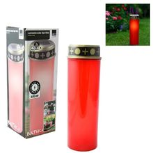 Luminária Solar Balizadora Para Jardim Com Efeito Vela Tipo Poste – Iluminação Externa Sustentável