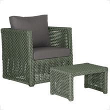 Mesa E 1 Poltrona Madri Corda Náutica Estofado 11 Trama Verde