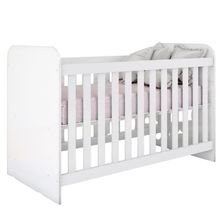Berço Infantil Grade Fixa 133x66 Cm Labirinto Branco Henn