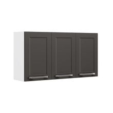 Armário Aéreo De Cozinha Grafite 3 Portas Florença