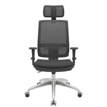 Cadeira De Escritório Presidente Executiva Giratória Com Apoio De Cabeça Brizza Tela Presidente Vinil Backplax Preto