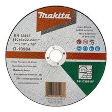 Disco De Corte Para Concreto 7 180mm Makita D-19984