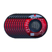 Disco De Lixa Flap 4.1-2 115x22mm Grão 60 Mtx 740289 - 10 Unidades