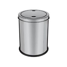 Lixeira Em Inox Basculante 5 Litros Cesto De Lixo Anti Odor Tampa Giratoria Vai E Vem Luxo Banheiro Cozinha Escritorio