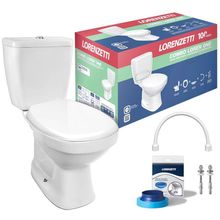 Vaso Sanitário Com Caixa Acoplada 6l One + Kit De Instalção - Lorenzetti