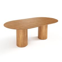 Mesa De Jantar West 180cm X 100cm 6 Lugares Lâmina Natural De Madeira Mel