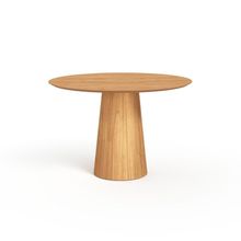Mesa De Jantar Redonda 120cm Scandi 6 Lugares Lamina Natural De Madeira Mel