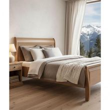 Cama De Casal Vitória 1,60 X 2,00 - Madeira Maciça - Móveis De Gramado - Marrom