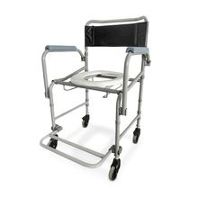 Cadeira De Banho Higiênica Dellamed Dobrável E Desmontável Até 120 Kg Preto E Cinza D40
