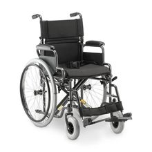 Cadeira De Rodas Dellamed Dobrável Em Aço Até 120 Kg Cinza E Preto D400-t40