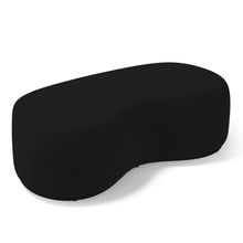 Puff Decorativo Living Aisha Orgânico 02 Lugares Suede Preto - Abmaza