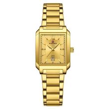 Relógio De Pulso Feminino Pulseira Aço Inoxidável Casual 30m à Prova D´agua Dourado