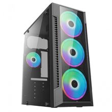 Gabinete Gamer Brazil PC Com Lateral De Vidro Preto