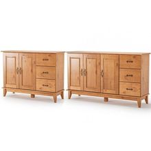 Kit Balcão 3 Portas E Buffet Aparador 100% Madeira Belvia Carvalho