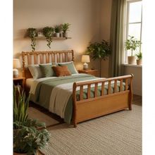 Cama De Casal 1,40 X 1,90 - Madeira Maciça - Móveis De Gramado - Castanho