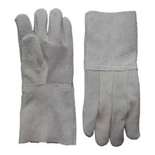 Luva Raspa Couro P15 Epi Segurança Cano Longo Pedreiro Ca