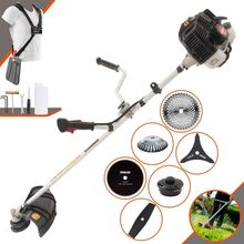 Roçadeira Profissional Lateral Kawashima Kw43le À Gasolina 43cc 1,7hp + Faca 2 Pontas + Faca 40 Dentes + Faca 80 Dentes