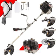 Roçadeira Profissional Lateral Kawashima Kw43le À Gasolina 43cc 1,7hp Com Faca 3 Pontas + Faca 40 Dentes Duraline 255mm
