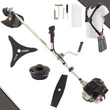 Roçadeira Profissional Lateral Kawashima Kw43le À Gasolina 43cc 1,7hp Com Faca 3 Pontas + Faca 2 Pontas Duraline 330mm