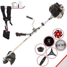 Roçadeira Profissional Lateral Kawashima Kw43le À Gasolina 43cc 1,7hp + Faca 2 Pontas + Faca 40 Dentes + Faca 80 Dentes